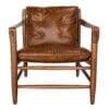 Luther Chair, Cuba Brown Leather w Canvas
