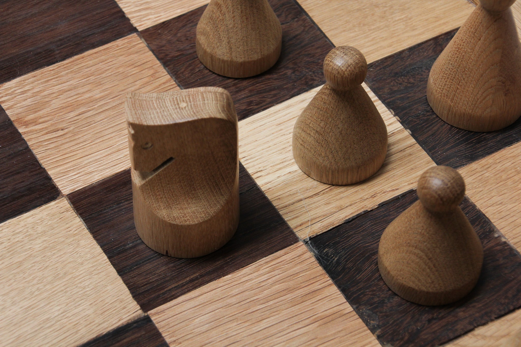 Oversized Vintage Chessboard and Pieces