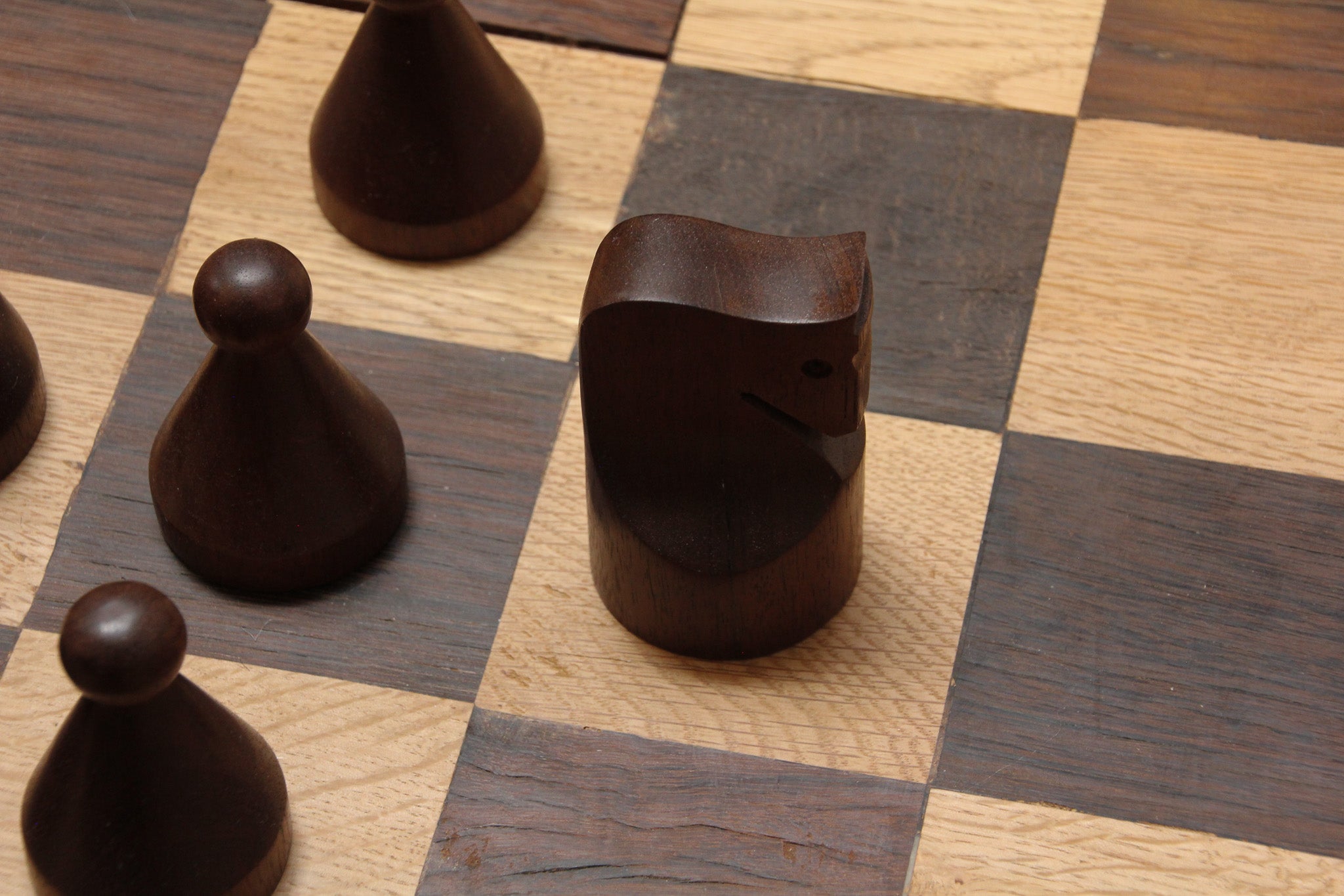 Oversized Vintage Chessboard and Pieces