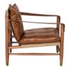 Luther Chair, Cuba Brown Leather w Canvas