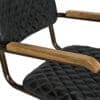 0045 Dining Arm Chair, Vintage Black Leather