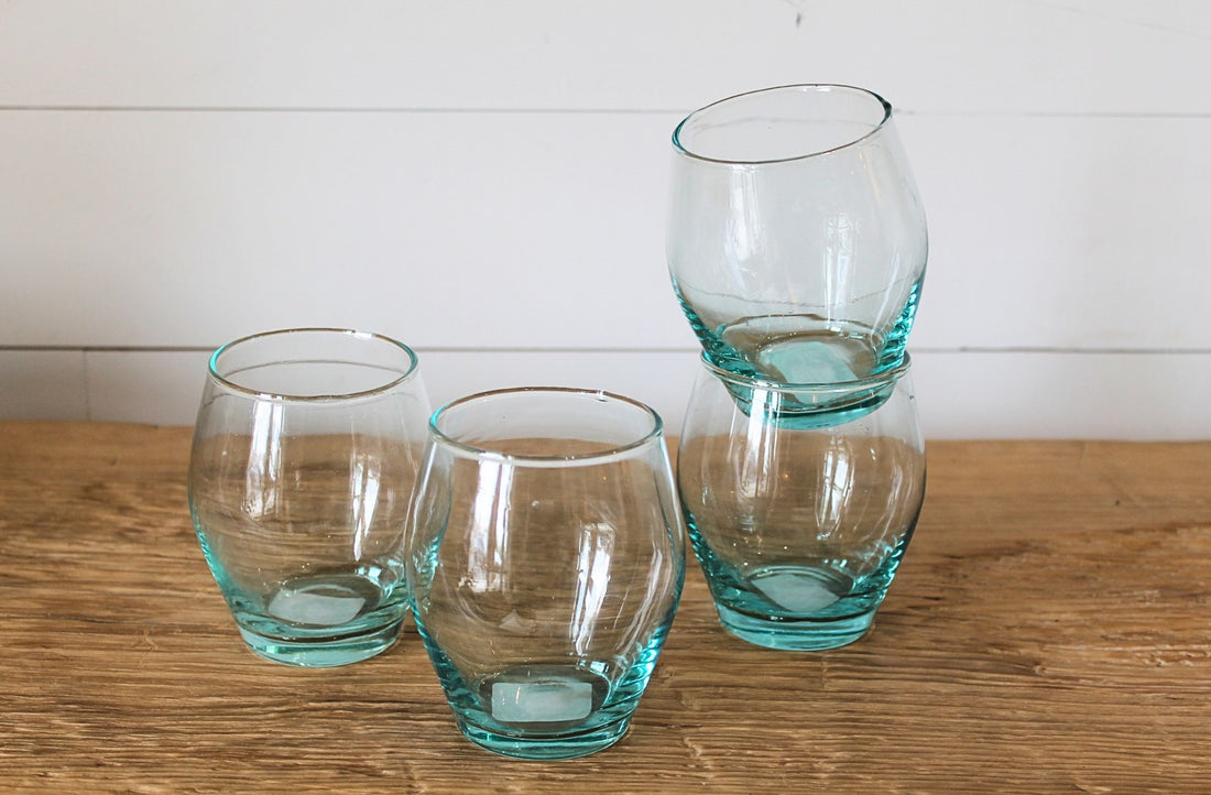 Recycled Glass Stemless Tulip
