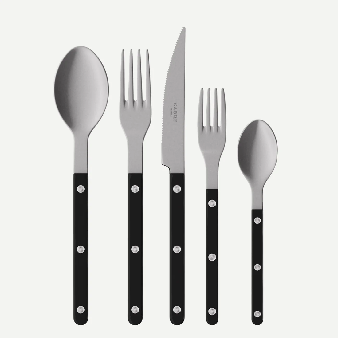 Bistrot Vintage Solid, Black 5 Piece Serving Set