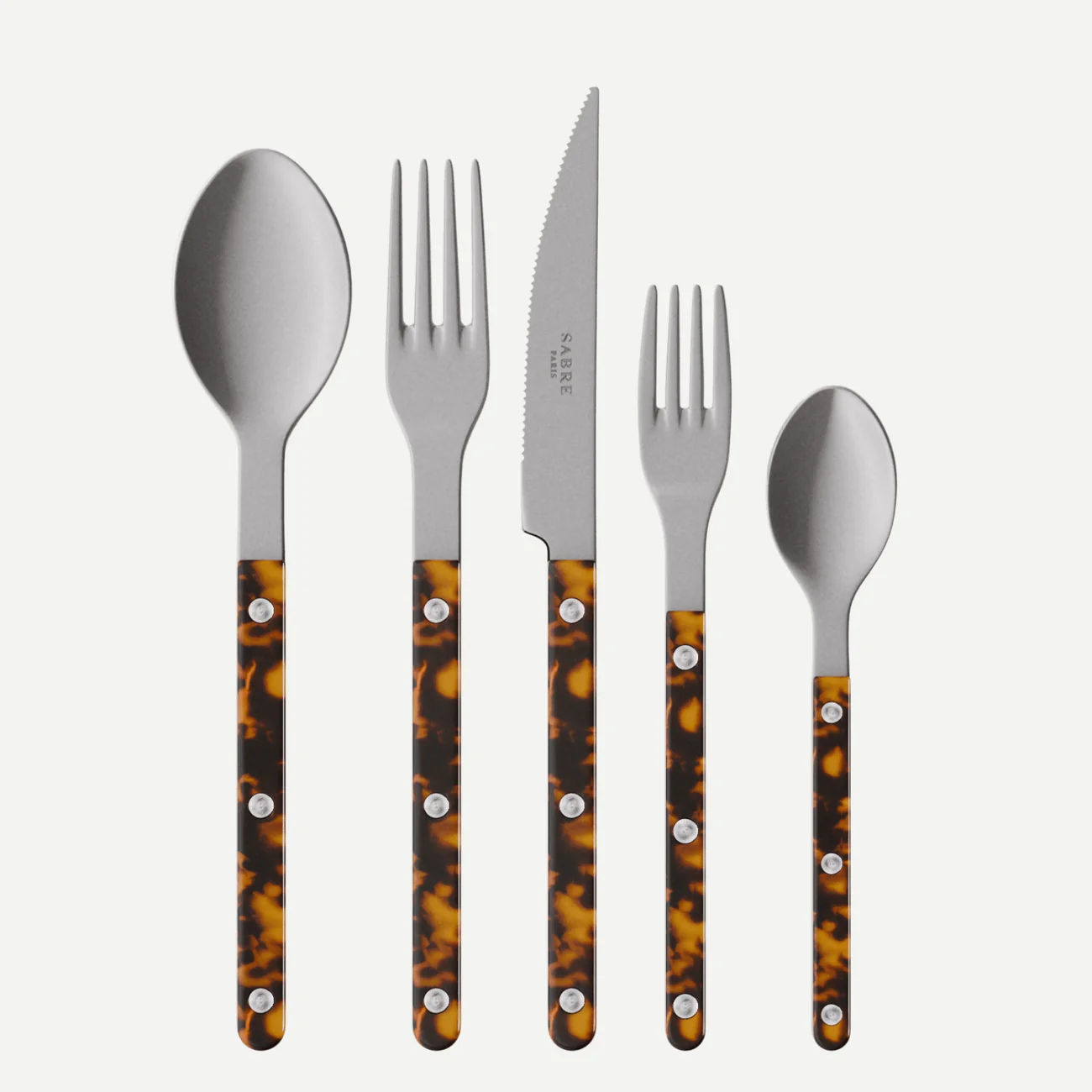 Bistrot Vintage Tortoise, Faux Tortoise 5 Piece Serving Set