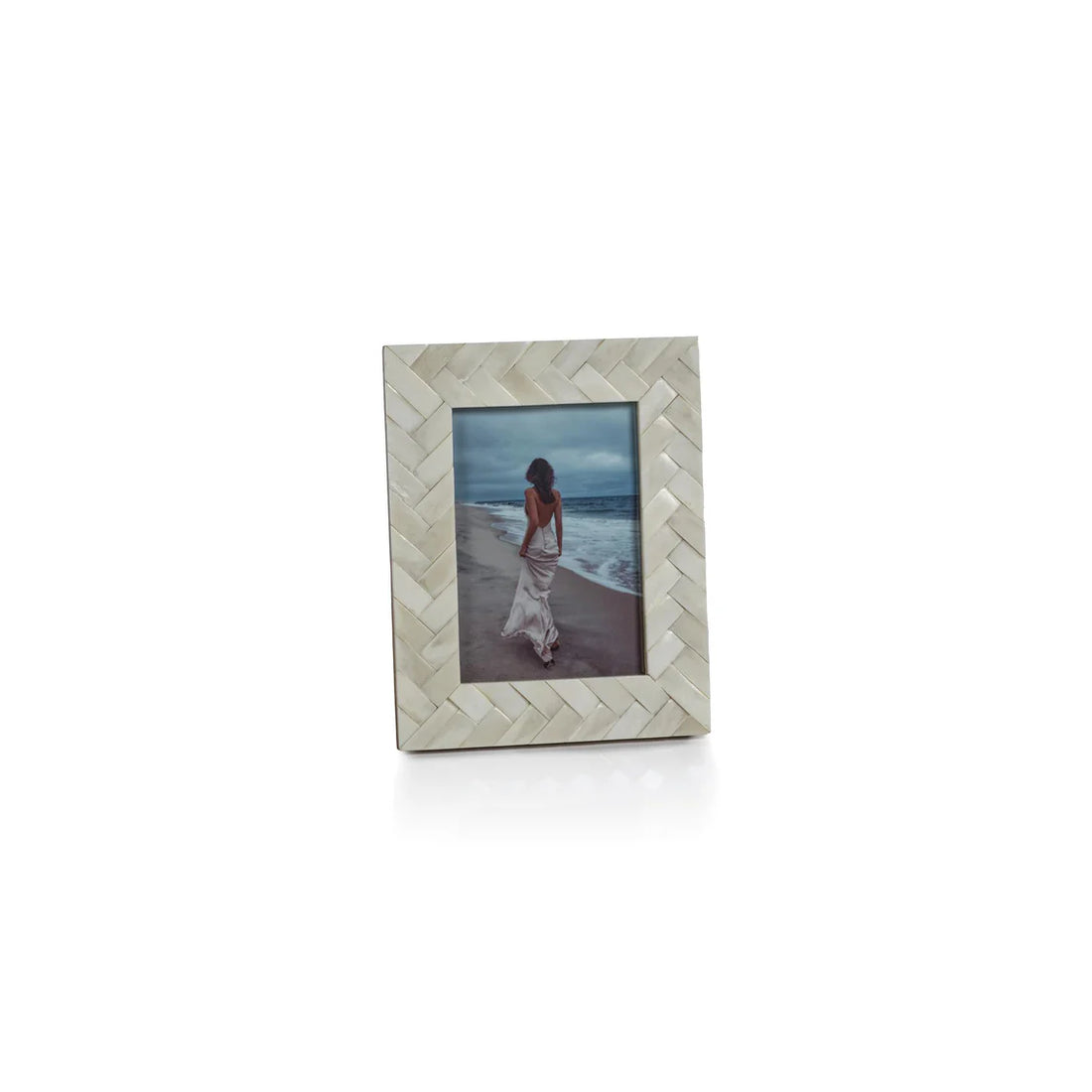 White Bone Photo Braided Frame
