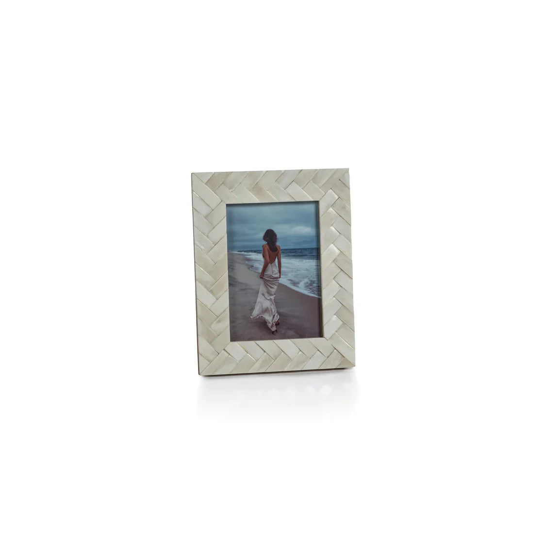 White Bone Photo Braided Frame