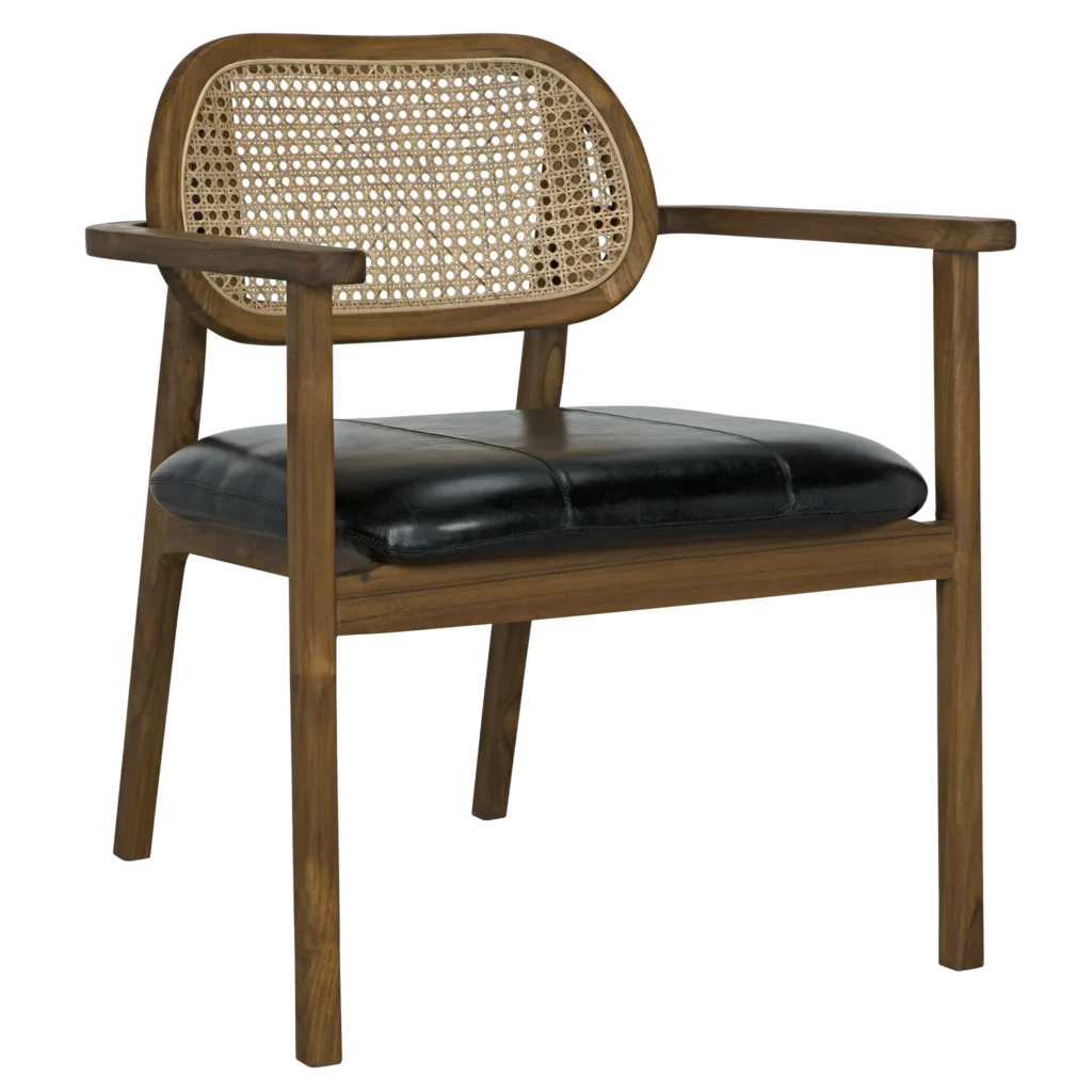 Tolka Chair, Teak with Leather Seat