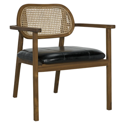 Tolka Chair, Teak with Leather Seat