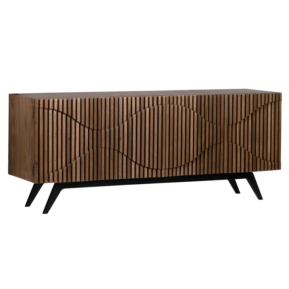 Illusion Sideboard with Iron Base, Dark Walnut
