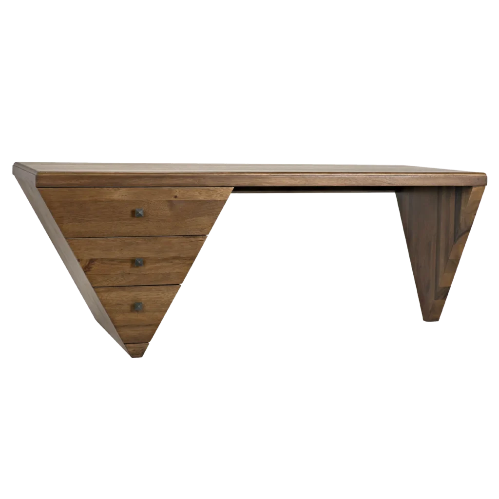 Tetramo Desk, Dark Walnut