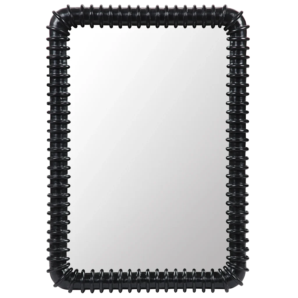 Toshi Mirror, Hand Rubbed Black
