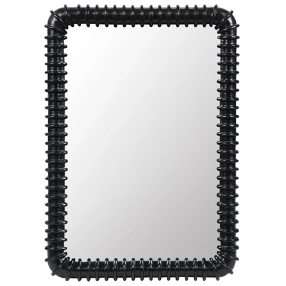 Toshi Mirror, Hand Rubbed Black