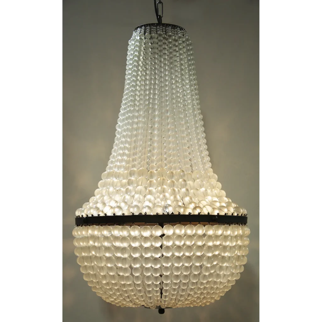 Mist Chandelier, Black Iron