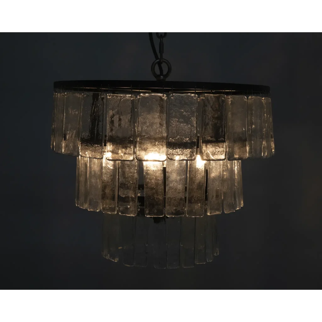 Carnegie Chandelier, Small, Black Iron