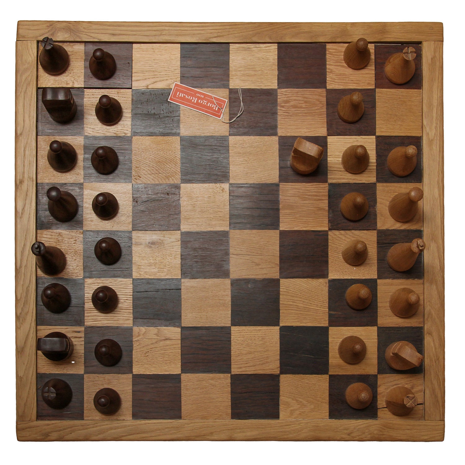 Oversized Vintage Chessboard and Pieces