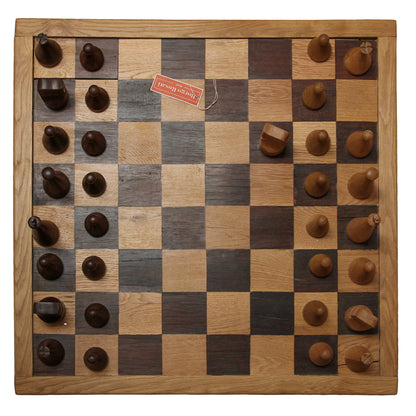 Oversized Vintage Chessboard and Pieces