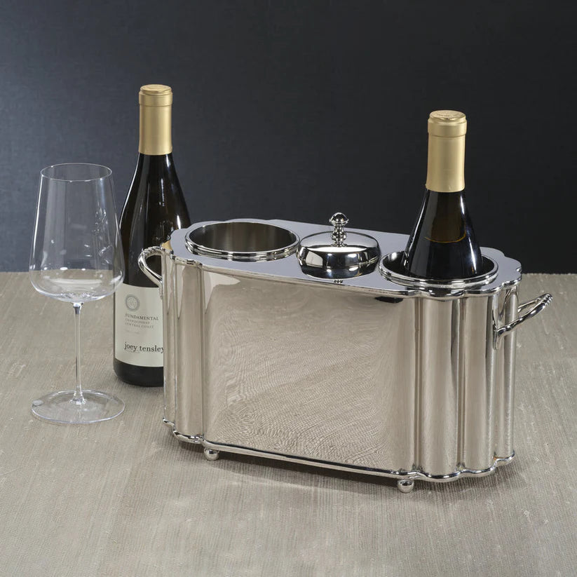 Alsace Brass Two Bottle Wine Holder