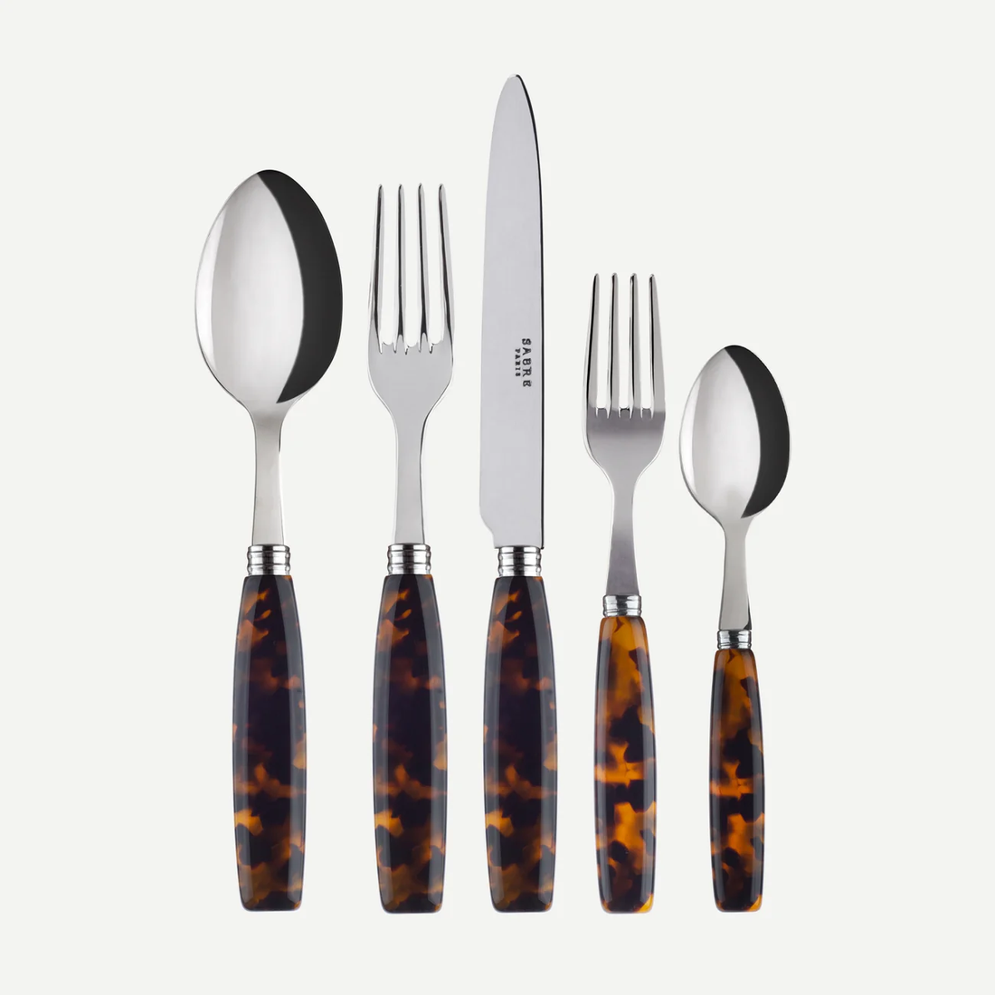 Djembe, Faux Tortoise 5 Piece Serving Set