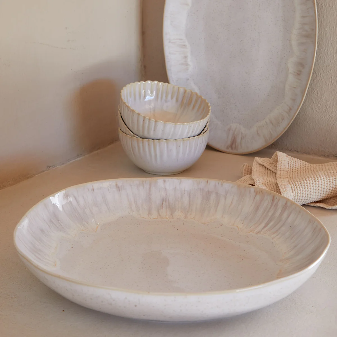 Pasta Serving Bowl 14&quot;-Sand Eivissa