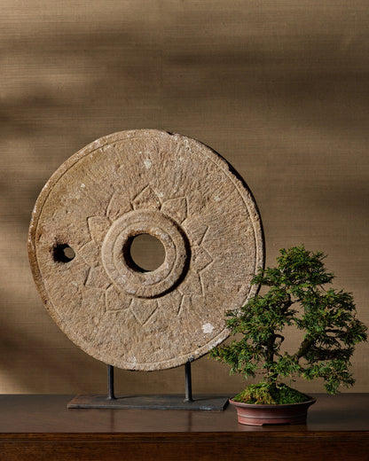 Stone On Wheel Stand